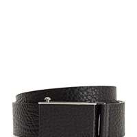 BOSS Mens Semmy-SP Sz40 Grained-leather belt with quick-release buckle