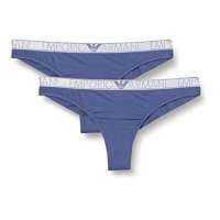 Emporio Armani Underwear Women’s Bi-Pack Brazilian Brief Iconic Microfiber