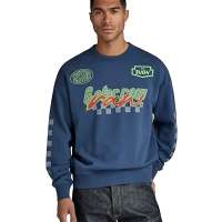 G-STAR RAW Men’s Moto Sport Graphic Loose Sweater