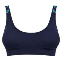 Reebok Women’s Damen Seamless Crop Top in Marineblau | BH für Fitness mit geringer Belastung Training Bra